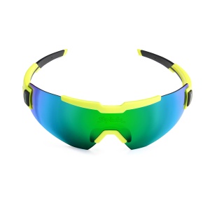 Spiuk - ochelari soare sport Profit, 2 lentile de schimb transparent si verde oglinda - rama galben fluo - Img 2