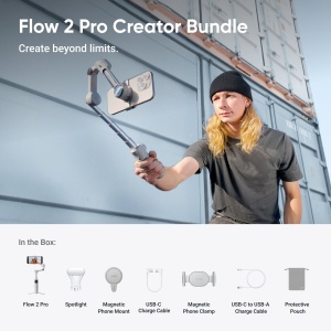 Stabilizator smartphone Insta360 Flow 2 Pro Creator Bundle - Stone Gray - Img 2