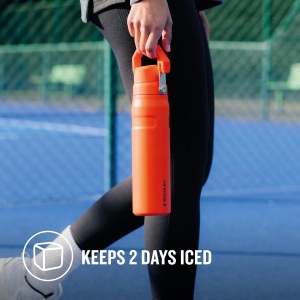 Stanley -termos tip sticla Aerolight Iceflow Fast Flow Lid bottle - portocaliu crin tiger lily - 591 ml - Img 6