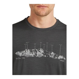 Tricou Barbati Icebreaker Merino 150 Tech Lite The Peaks Negru - Img 6