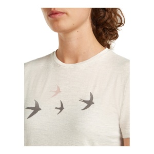 Tricou Femei Icebreaker 150 Tech Lite Bird Transit Grey - Img 4