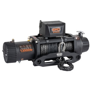 Troliu electric auto EMD Winch 13000lbs (5897kg), 12V, cablu sintetic, 26m, telecomandă wireless și cu fir, raport 150:1 - Img 3
