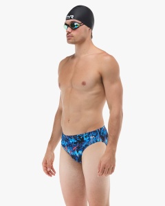 TYR - costum inot barbati tip slip - Durafast Lite Brief Seismo - Blue | Green - 26 (XS) - Img 9