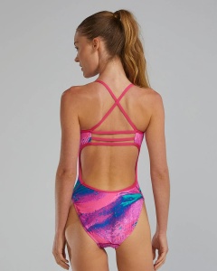 TYR - costum inot intreg pentru femei - Durafast Elite Trinityfit Diffusion Swimsuit - Plasma - 26 (XS) - Img 2