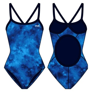 TYR - costum inot intreg pentru femei - Durafast Lite Diamondfit Miasma Swimsuit - Blue - 26 (XS) - Img 6