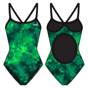 TYR - costum inot intreg pentru femei - Durafast Lite Diamondfit Miasma Swimsuit - Blue - 26 (XS) - Img 11