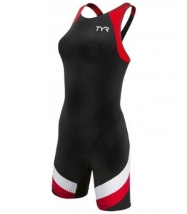 TYR - costum triatlon - Carbon Aeroback Trisuit W- negru rosu