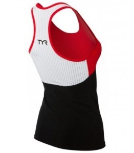 TYR - Maiou Triathlon pentru femei - negru rosu - Img 2