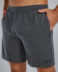 TYR - pantaloni scurti - UltraSoft Men's Midweight Terry A.M. Shorts - Charcoal | Heather - Img 8