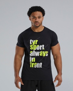 TYR - tricou casual - Graphic Tee - negru I lime