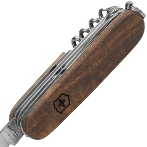 Victorinox - briceag pliabil Huntsman maner lemn, 13 functii - argintiu maro - Img 12