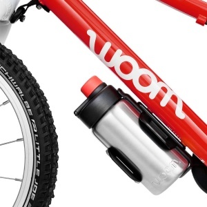 Woom - set suport bidon bicicleta copii si bidon metalic Glug - gri argintiu negru - Img 4