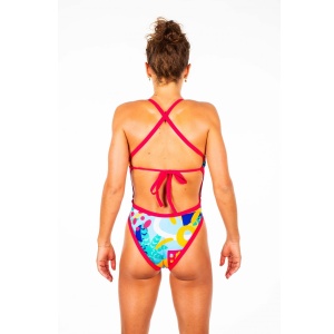Z3R0D - Costum baie intreg femei one piece - rosu galben albastru Expressive Resort - Img 4