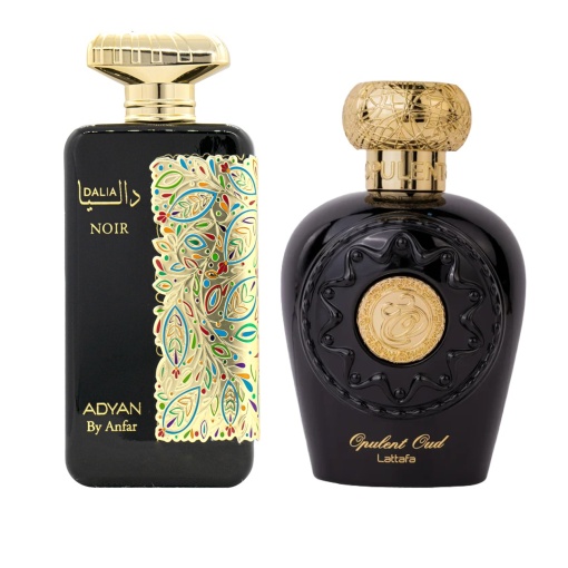 Пакет от 2 продукта, Dalia Noir от Adyan и Opulent Oud от Lattafa, 100 ml