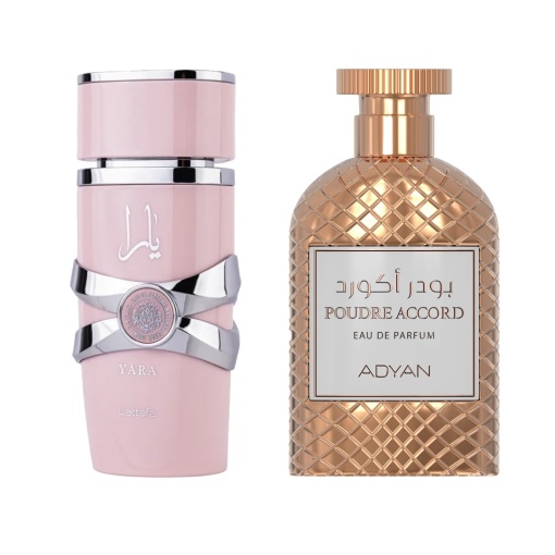 Опаковка от 2 продукта, YARA Woman и Poudre Accord от Adyan, 100 ml