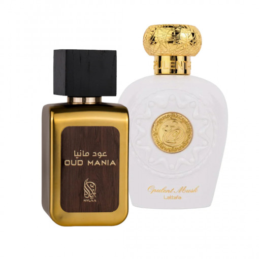 Опаковка от 2 парфюма Opulent Musk 100 ml и Oud Mania от Nylaa 100 ml