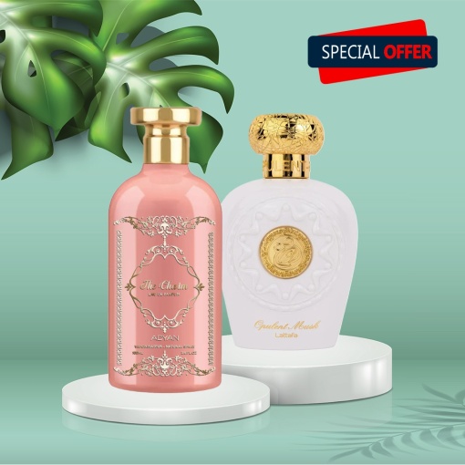 Pachet 2 parfumuri, The Charm by Adyan si Opulent Musk by Lattafa, 100 ml