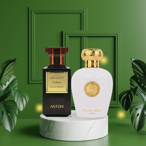 Опаковка от 2 продукта, Opulent Tobacco от Asten и Opulent Musk от Lattafa, 100 ml