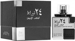 24 Carat White Gold Arabic Perfume, Lattafa, парфюмна вода 100 мл, за мъже - Img 3