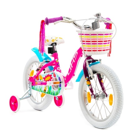 Bicicleta Copii DHS Summer - 16 Inch, Roz/Albastru  - Img 2