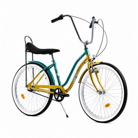 Bicicleta Oras Pegas Strada 2 - 26 inch, M, Auriu/Verde  - Img 2
