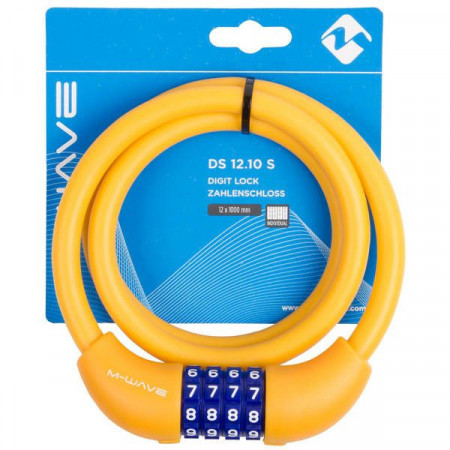 Antifurt cu Cifru M-WAVE "DS 12.10 S"-Portocaliu