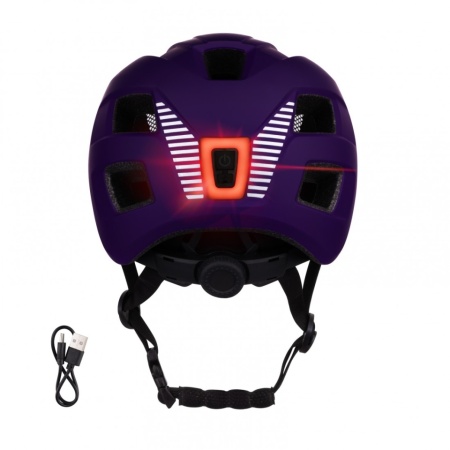 Casca Force Zebu cu lumina violet L-XL (57-61 cm) - Img 2