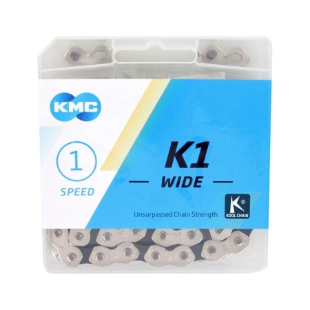 Lant KMC K1 Wide Single-Speed Argintiu/Negru 100 Zale - Img 2
