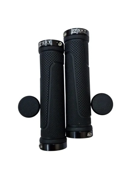 MANSOANE MTB SXT ZN-005 - 130 MM LOCK-ON DUBLU NEGRU - Img 2