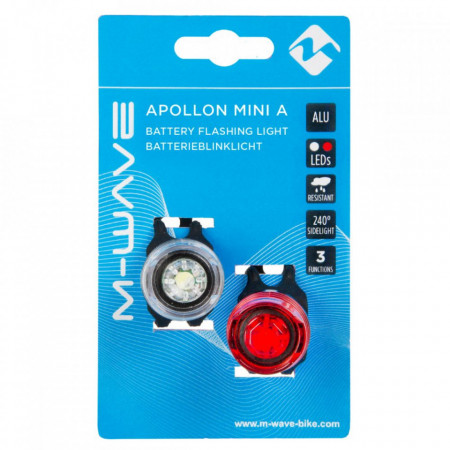 SET LUMINI BATERII M-WAVE &quot;APOLLON MINI A&quot; - Img 2