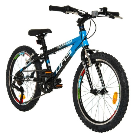 Bicicleta Copii Dhs Terrana 2023 - 20 Inch, Negru/Albastru  - Img 3