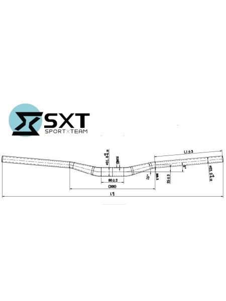 GHIDON ALUMINIU MTB SXT 31.8 - 580 MM NEGRU MATT - Img 2