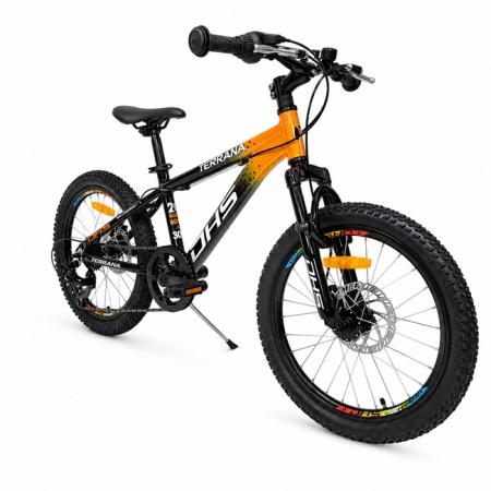 Bicicleta Copii Dhs Terrana 2023, model 2026 - 20 Inch, Portocaliu-Negru - Img 3