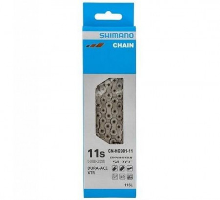 LANT SHIMANO CN-HG901-11, 116 ZALE, 11 VIT. COMPATIBIL SOSEA/MTB/E-BIKE, FARA NIT FINAL, NIT CONECTARE X 2 (AMPULE TYPE), AMBALAT IND.