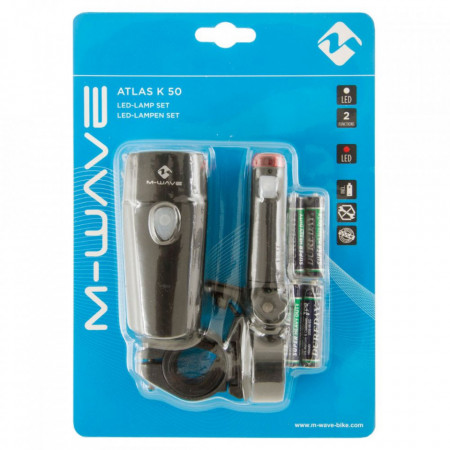 SET LUMINI BATERII M-WAVE &quot;ATLAS K50&quot; - Img 2