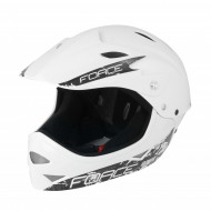 Casca Force Downhill Junior Alb Mat ,S/M