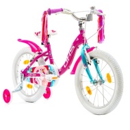 Bicicleta Copii DHS Unicorn - 18 Inch, Roz/Albastru - Img 2
