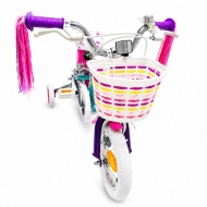 Bicicleta Copii DHS Unicorn - 12 Inch, Albastru/Roz  - Img 3