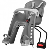 SCAUN COPII - POLISPORT - BILBY JUNIOR FF, fata, fixare spate cadru ( teava sa ), ECO QUICK, glisabil, gri inchis/argintiu