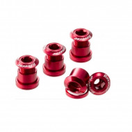 Set 4 suruburi angrenaj Reverse Chainring Bolt roșii