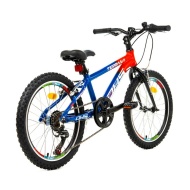 Bicicleta Copii Dhs Terrana 2023 - 20 Inch, Albastru/Rosu  - Img 2