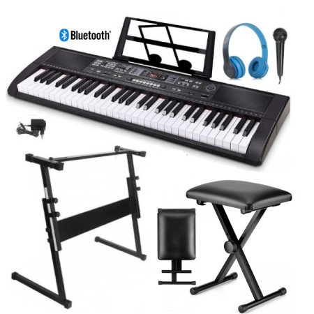 Orga electronica incepatori MQ-607 Bluetooth + Microfon, Pian 61