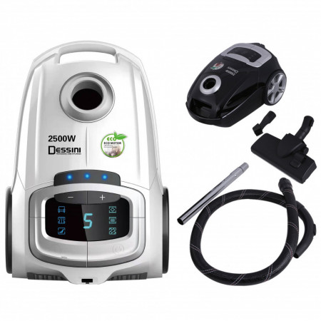 Aspirator puternic 2500W, Dessini DS-777, Sac reutilizabil, Filtru aer 6 niveluri, HEPA, Display LED, Super silentios - Img 1