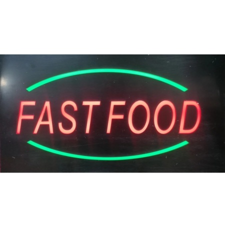 Panou luminos informativ `FAST-FOOD`, Reclama LED cu mesaj predefinit