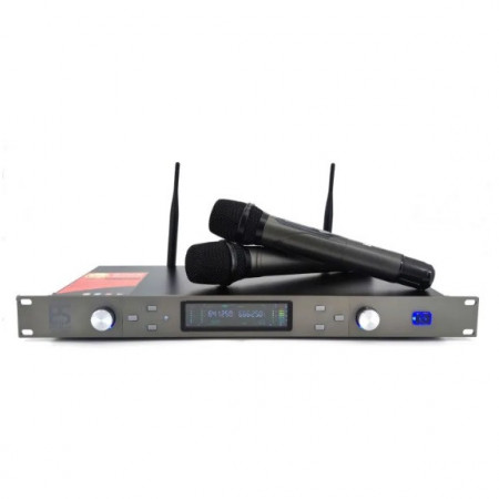 Set de doua microfoane wireless UHF U-2200, Receiver + 2 x Microfon fara fir profesional cu afisaj