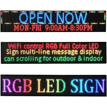 800x55 CM Afisaj LED RGB color Programabil telefon, Reclama firma luminoasa (768x48 pixeli)