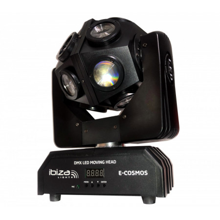 Moving head 12x10W LED RGBW Glob rotativ lumini scena 4in1, DMX, Ibiza E-cosmos