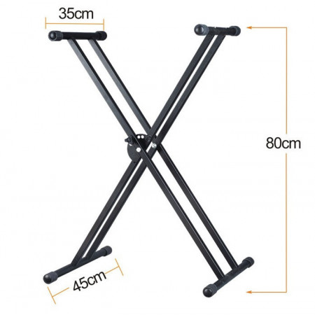 Suport profesional dublu X, max 40KG, Stativ pian orga electronica, Stand consola DJ, KS-21