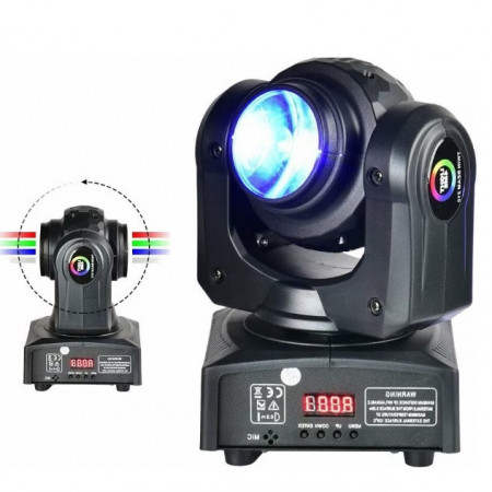 Moving head double beam, Proiector dublu (fata-verso) 40W x2, Robot rotativ lumini evenimente scena club DJ