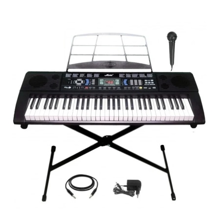 Set orga electronica invatat 6639 + Stativ reglabil + Microfon, 61 clape incepatori, USB